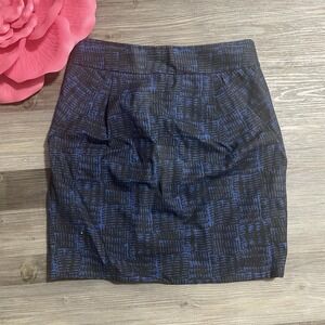 MARC By MARC JACOBS Women's Sz 10 Pencil Mini Skirt Blue Black Bow Back‎ Pockets